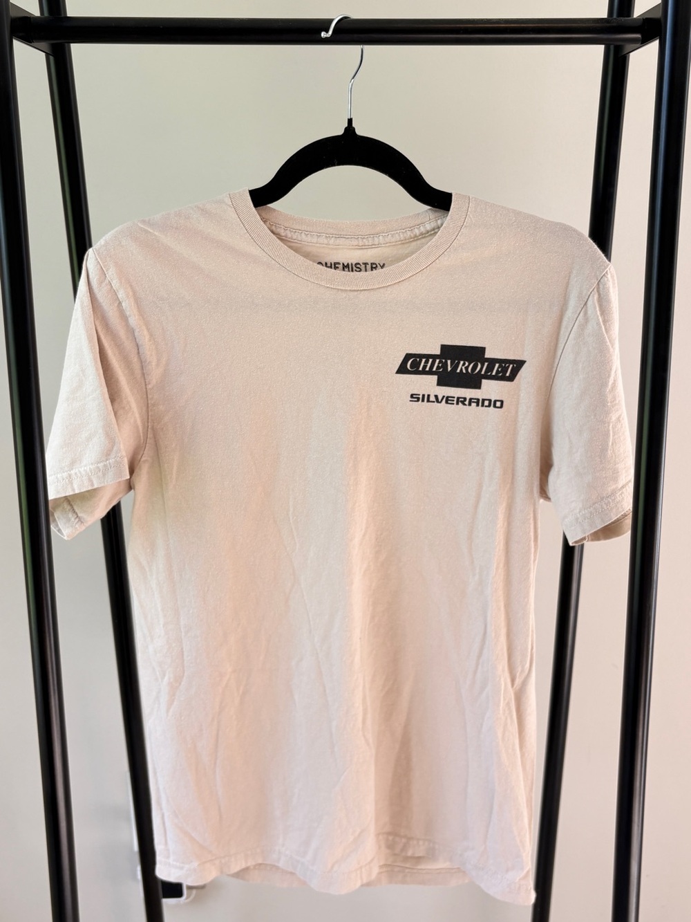 Silverado Men's Beige Short-Sleeve Tee size Small